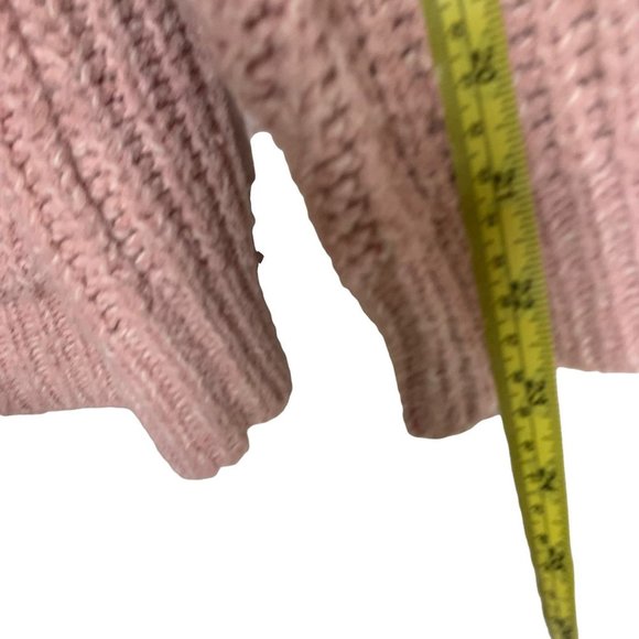 Vintage 80s Oversized Pink Knit Grannycore Cardigan Large - Picture 5 of 6